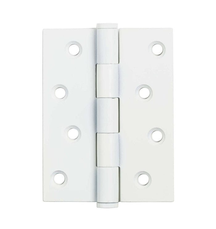 White Door Hinge 100mm x 75mm (2 Hinges) | FIXED PIN | Mucheln Door Hardware