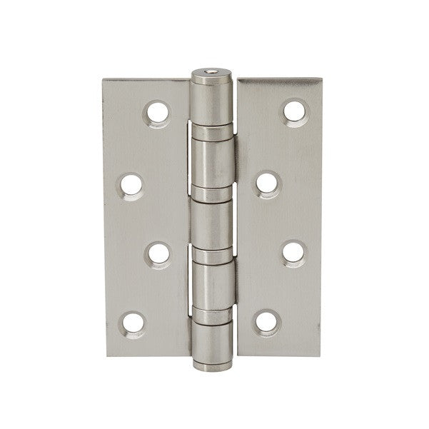 Satin Nickel Door Hinge 100 x 75mm (2 Hinges) FIXED PIN | Mucheln Door Hardware