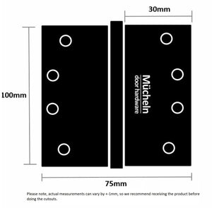 Satin Nickel Door Hinge 100 x 75mm (2 Hinges) LOOSE PIN