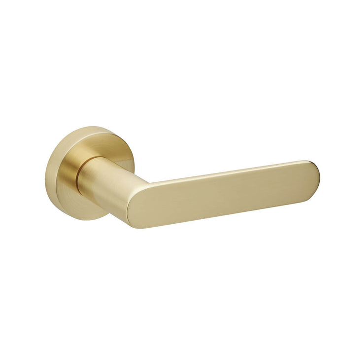 Brushed Brass Door Handle PASSAGE - Mucheln BERKLEY Series