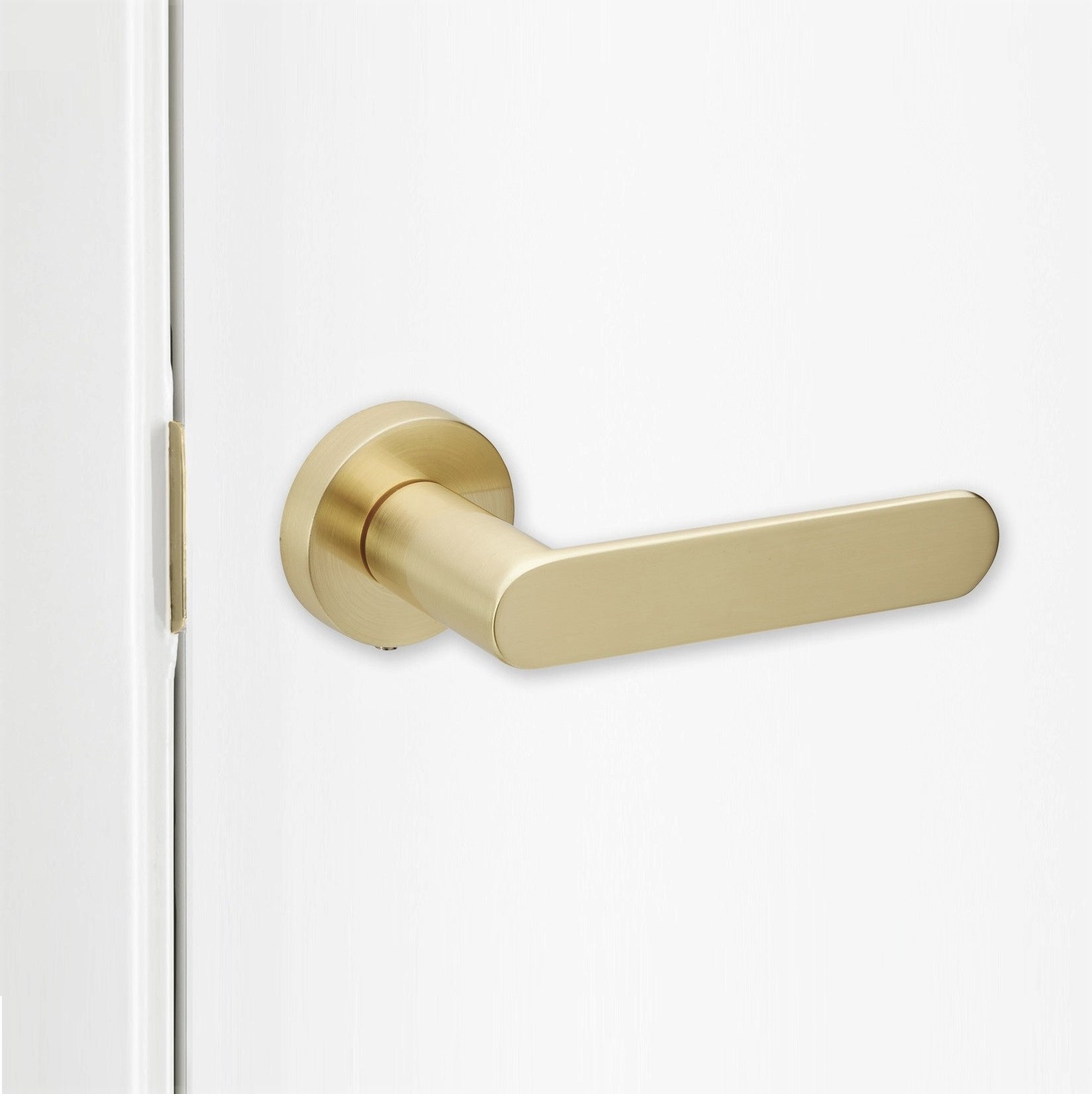 Brushed Brass Door Handle PASSAGE - Mucheln BERKLEY Series – Mucheln Door  Hardware