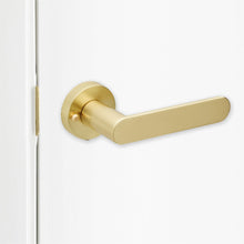 Load image into Gallery viewer, Brushed Brass Door Handle PRIVACY- Mucheln BERKLEY Series
