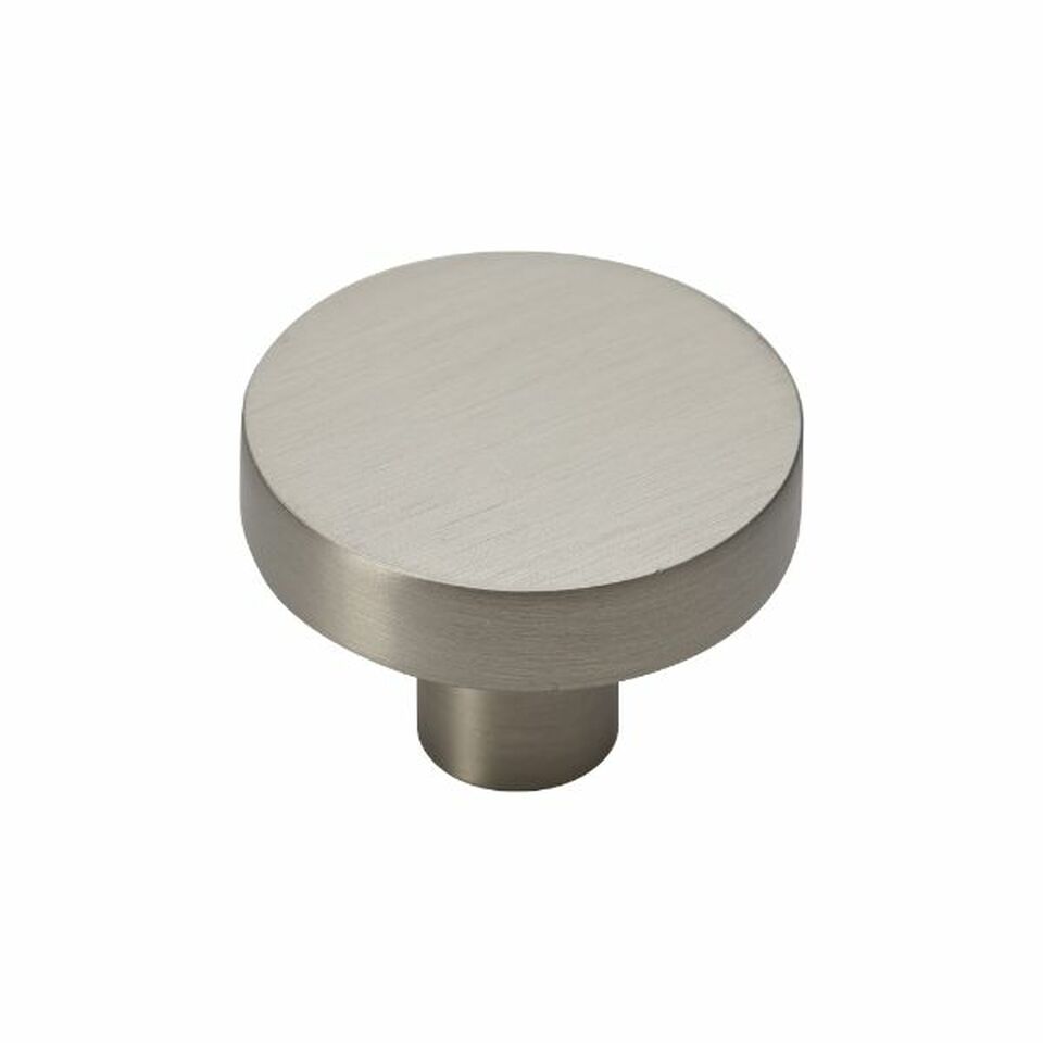Satin Nickel Cupboard Pull Knob 35mm I Series V - Front View | Mucheln Door Hardware