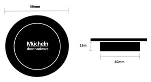 black flush 50mm handle dimensions