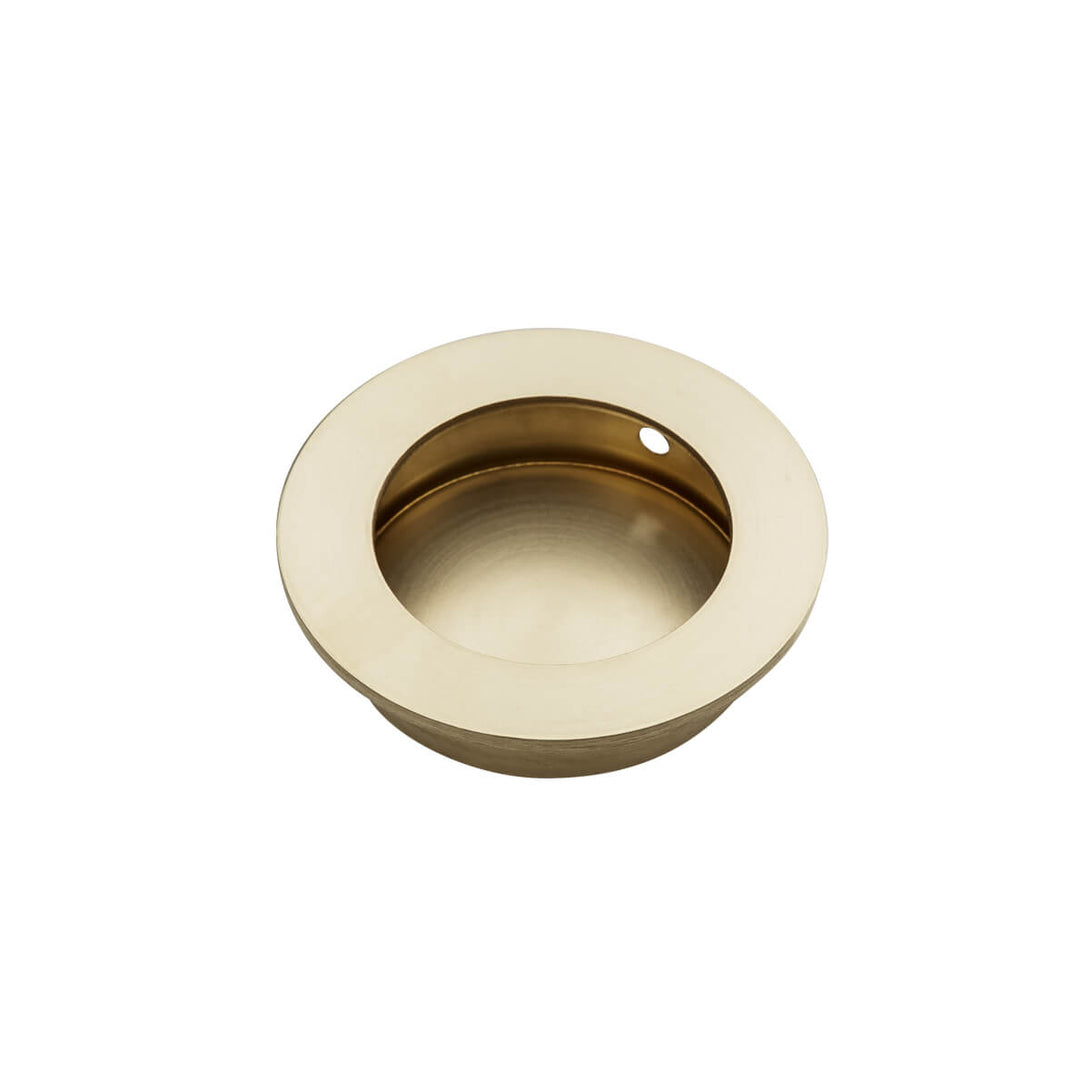 Brass flush pull 50mm side