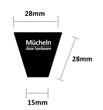 black cupboard knob 28mm dimensions