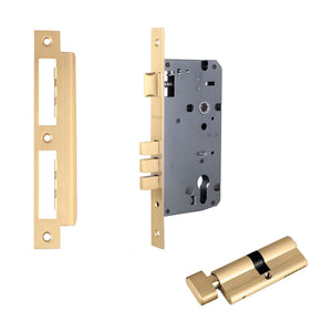 Brushed Brass Door Handle ENTRANCE- Mucheln BERKLEY Series