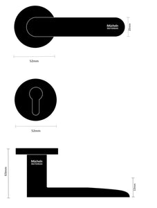 Matte Black Door Handle ENTRANCE- Mucheln BERKLEY Series