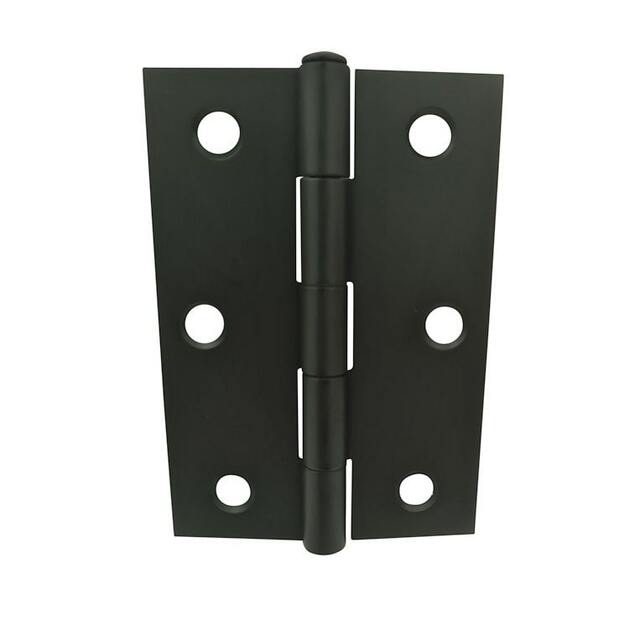 Matte Black Door Hinge 85 x 60mm (2 Hinges) LOOSE PIN