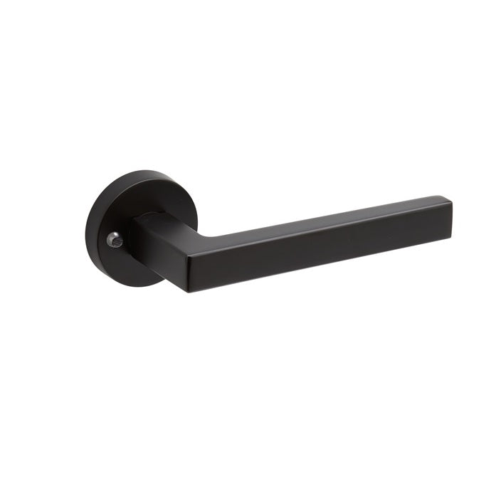 MATTE BLACK Door Handle PRIVACY I Mucheln Series II - Front View