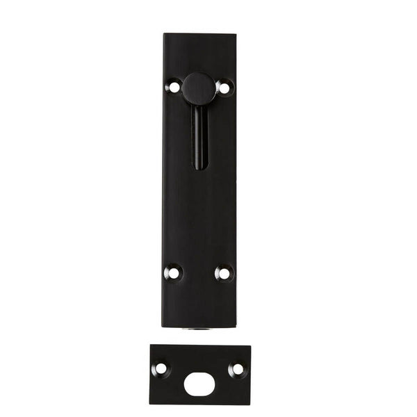 Black Flush Door Bolt 128mm