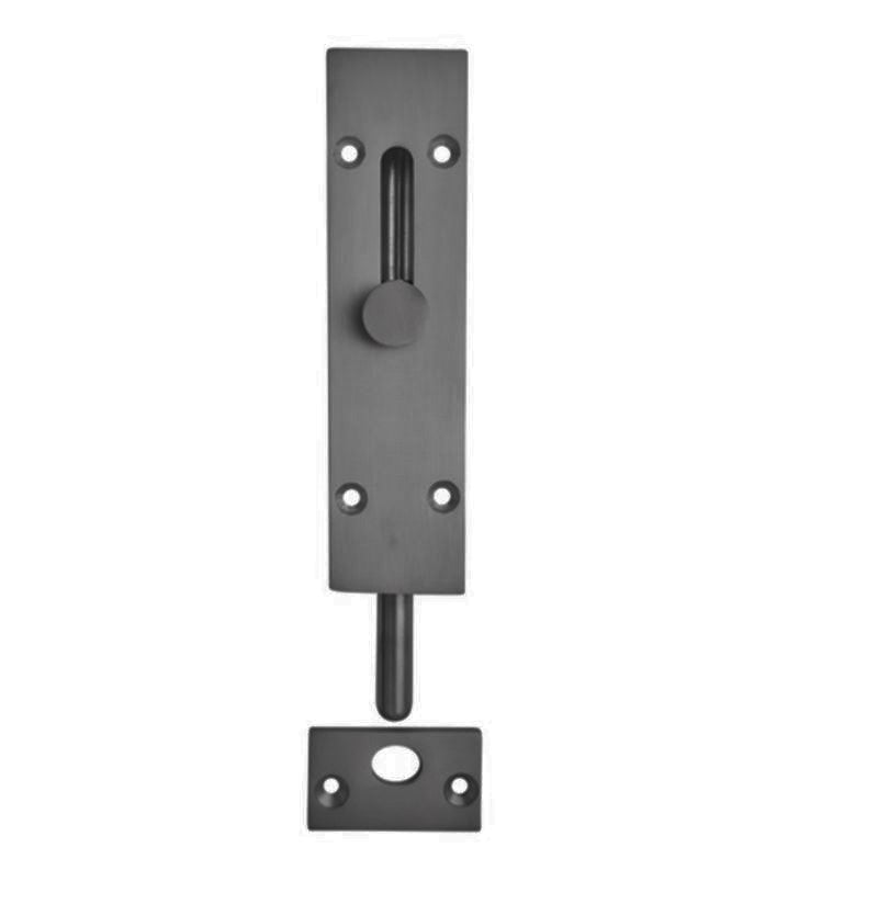 Gunmetal Grey Flush Door Bolt 128mm | Mucheln Door Hardware