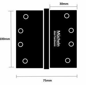 Matte Black Door Hinge 100 x 75mm (2 Hinges) LOOSE PIN
